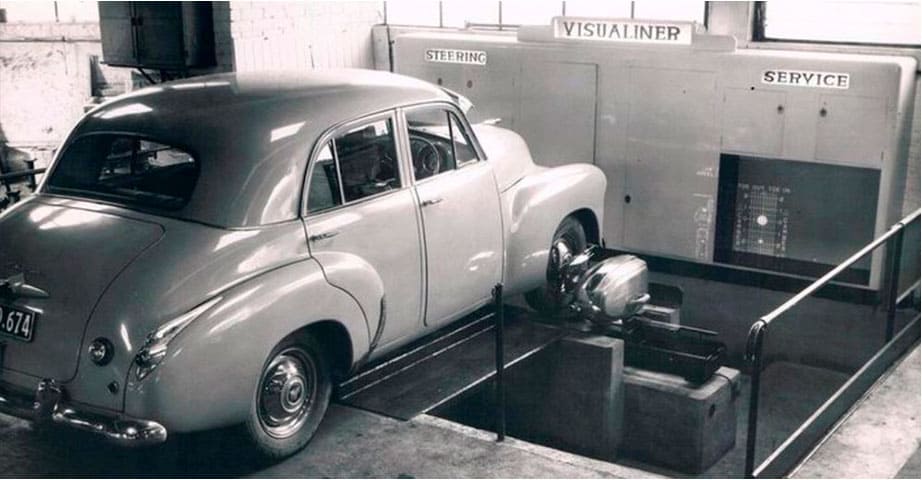 antique wheel alignment machine