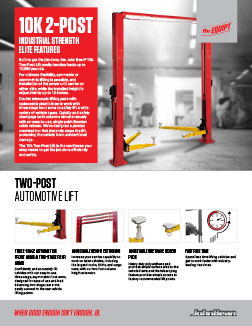 10k two post alignment lift brochure