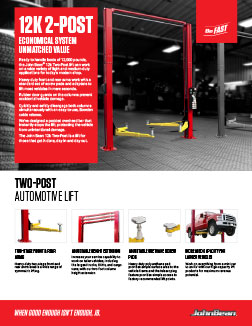 12k two post alignment lift brochure