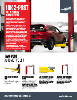 16k two post alignment lift brochure