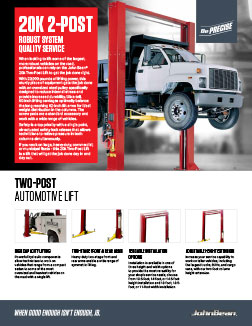 20k two post alignment lift brochure