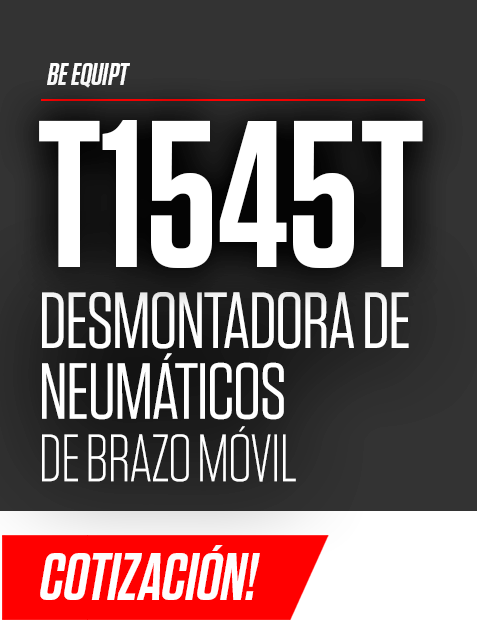 "Be Equipt - T1545T Desmontadora de neumáticos de brazo móvil"