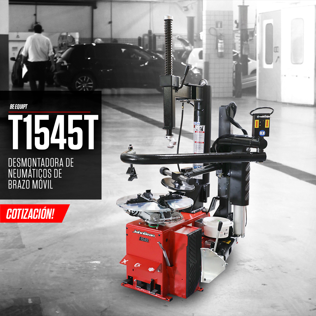 "Be Equipt - T1545T Desmontadora de neumáticos de brazo móvil"