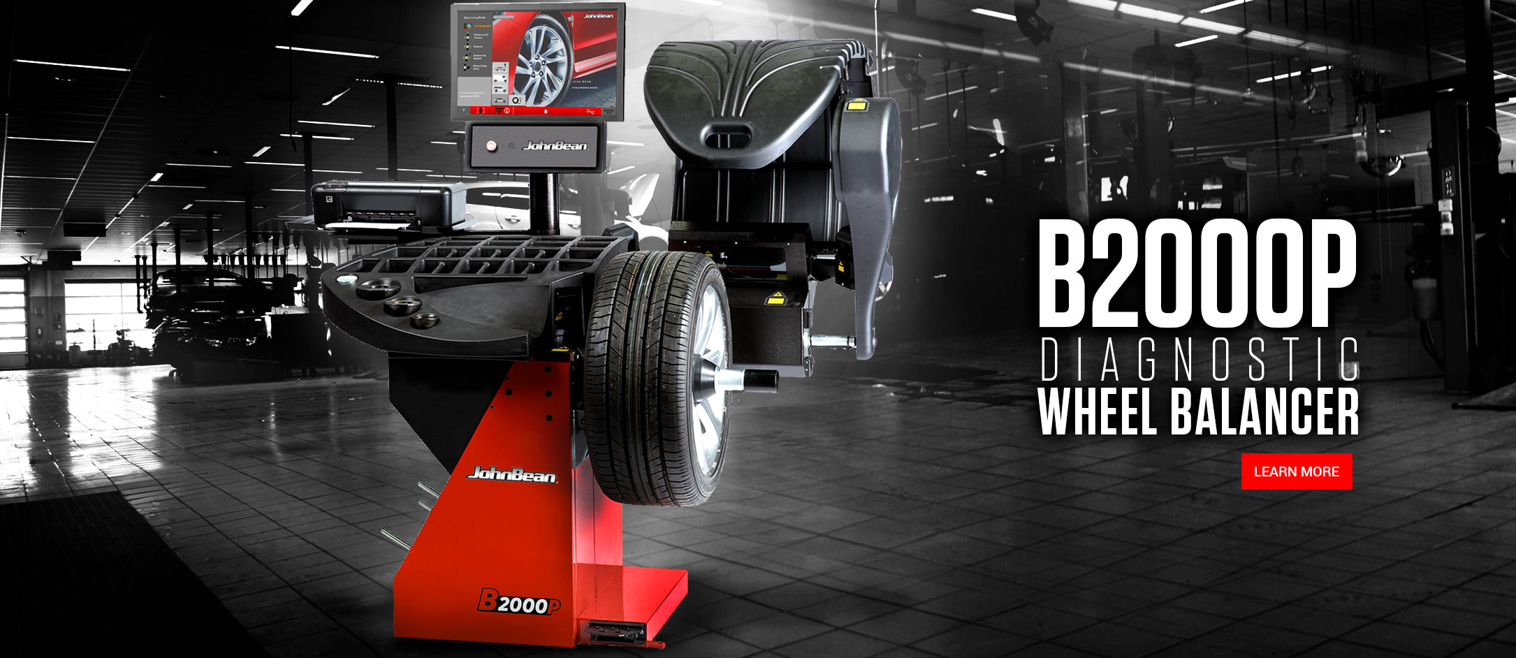 learn more about the b2000p wheel balancer