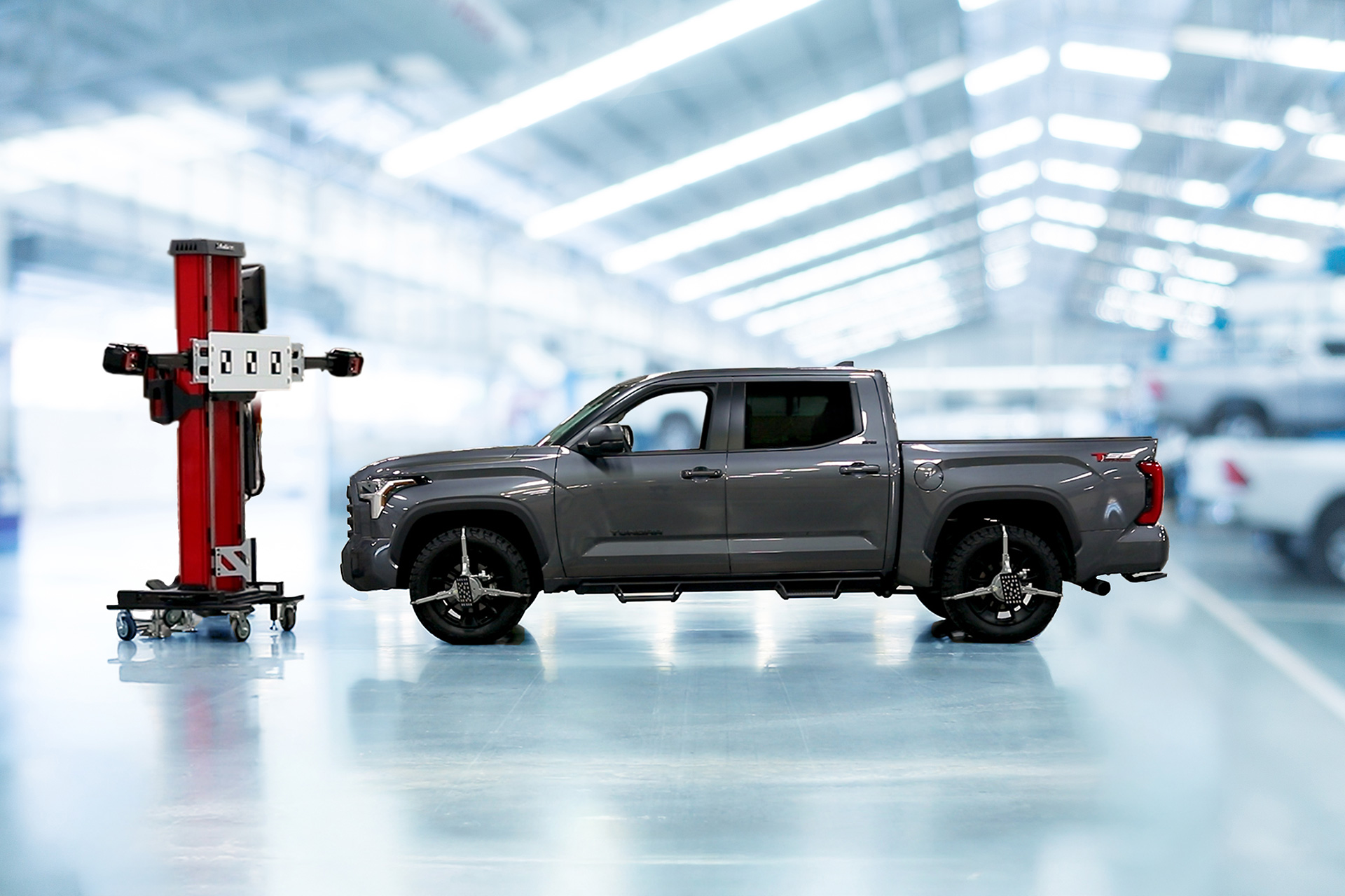 ADAS Calibration being done on Toyota Tundra using John Bean Tru-Point