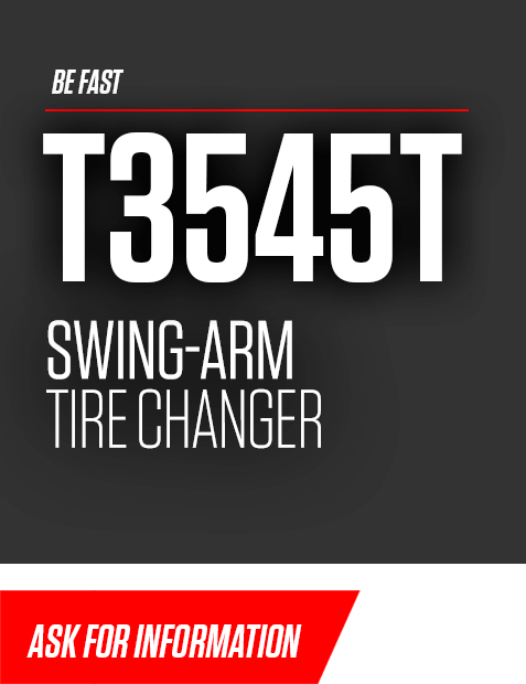 Text box: "T3545T Swing-Arm Tire Changer - Ask for information"