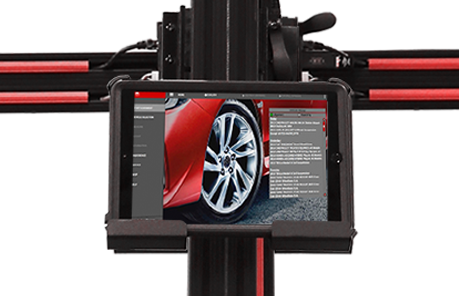 Tablet Showing Alignment software